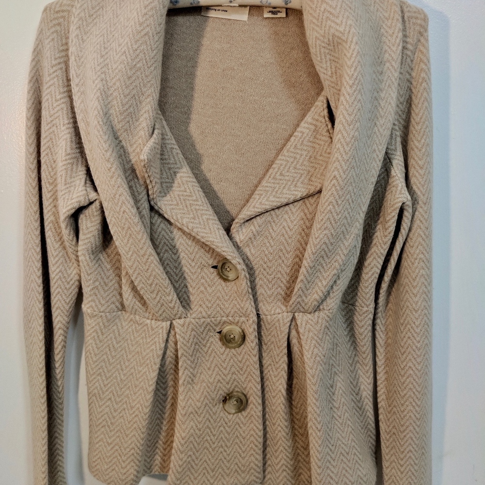 Sleeping on Snow szM Herringbone Sweater/Jacket